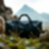 The Patagonia Black Duffel Bag showcased in an outdoor setting