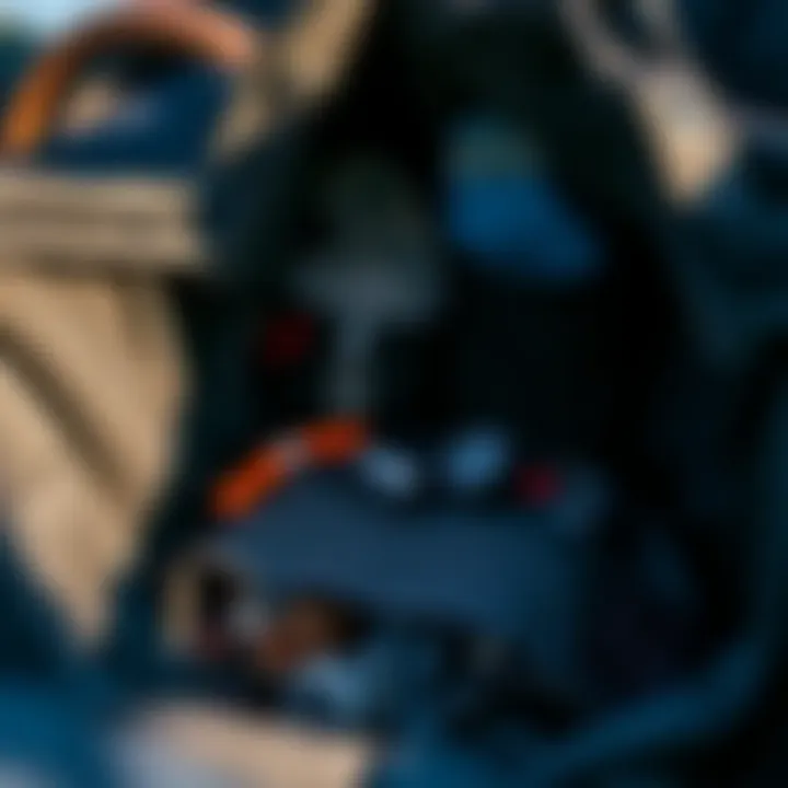 The spacious interior of the Patagonia Black Duffel Bag with gear inside