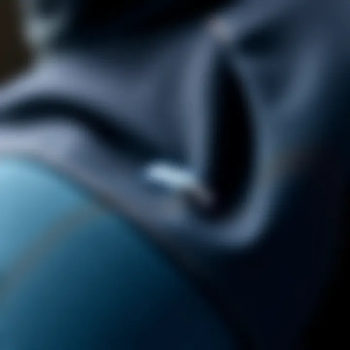 Close-up of the materials used in the Patagonia R3 wetsuit emphasizing sustainability