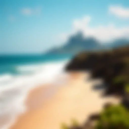 Scenic Beach View at Pelicano Surf Camp A breathtaking view of the beach at Pelicano Surf Camp with waves crashing