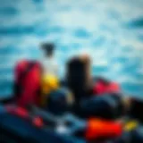 Versatile Rinse Kit for Active Watersports Portable rinse kit setup with various watersport equipment