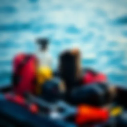 Versatile Rinse Kit for Active Watersports Portable rinse kit setup with various watersport equipment