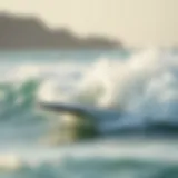 High-performance boogie board on a wave