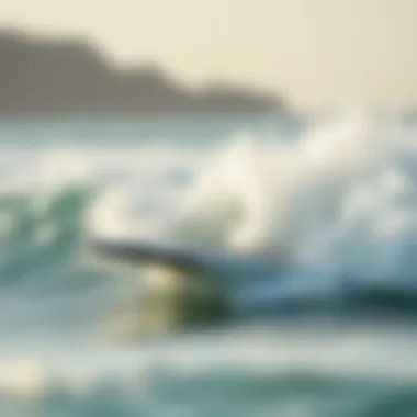 High-performance boogie board on a wave