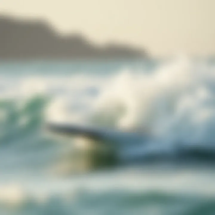 High-performance boogie board on a wave