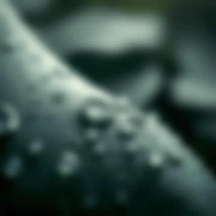 Close-up of water droplets on a leaf