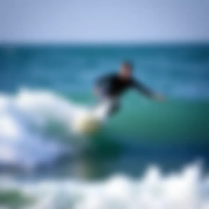 Riding the Waves with a Boogie Board A person riding a boogie board on a wave