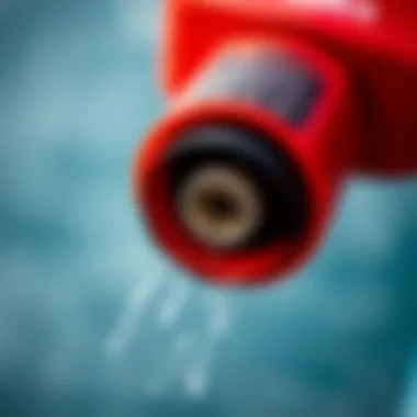 Close-up of RinseKit Nozzle Mechanism A close-up of the RinseKit nozzle highlighting its pressurization mechanism