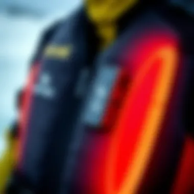 Innovative Technology of the Heated Vest Close-up of the technology integrated into the heated vest