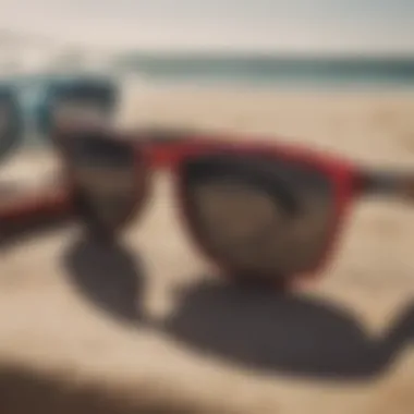 A collection of Rip Curl sunglasses with different styles and colors