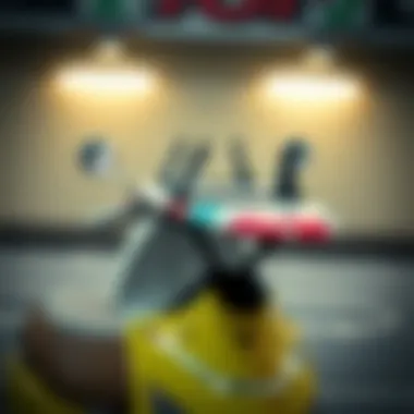 Installing a Scooter Surfboard Rack Illustration demonstrating the installation process of a scooter surfboard rack on a scooter