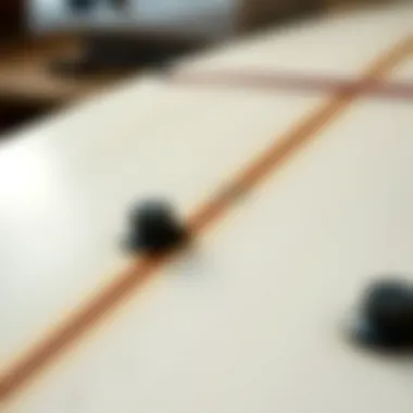 Understanding Surfboard Materials Close-up of surfboard materials and textures