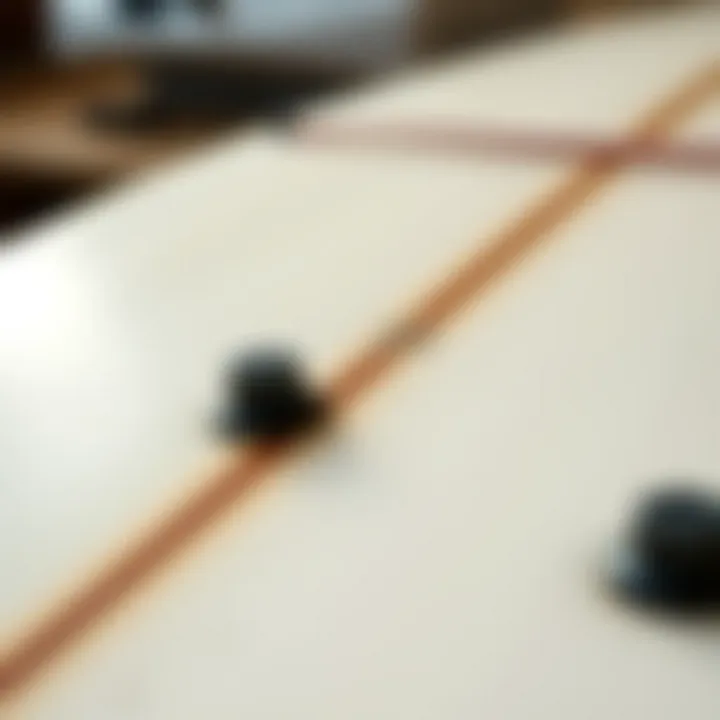 Understanding Surfboard Materials Close-up of surfboard materials and textures