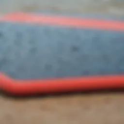 A close-up view of a high-quality boogie board showcasing its material and design.