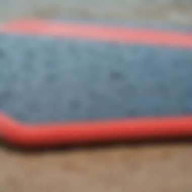 A close-up view of a high-quality boogie board showcasing its material and design.