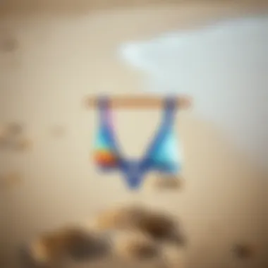 Sol Searcher Triangle Bikini Top on the Beach Stylish Sol Searcher Triangle Bikini Top displayed on a sandy beach