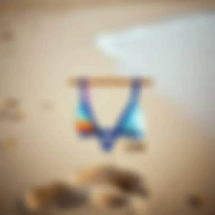 Sol Searcher Triangle Bikini Top on the Beach Stylish Sol Searcher Triangle Bikini Top displayed on a sandy beach