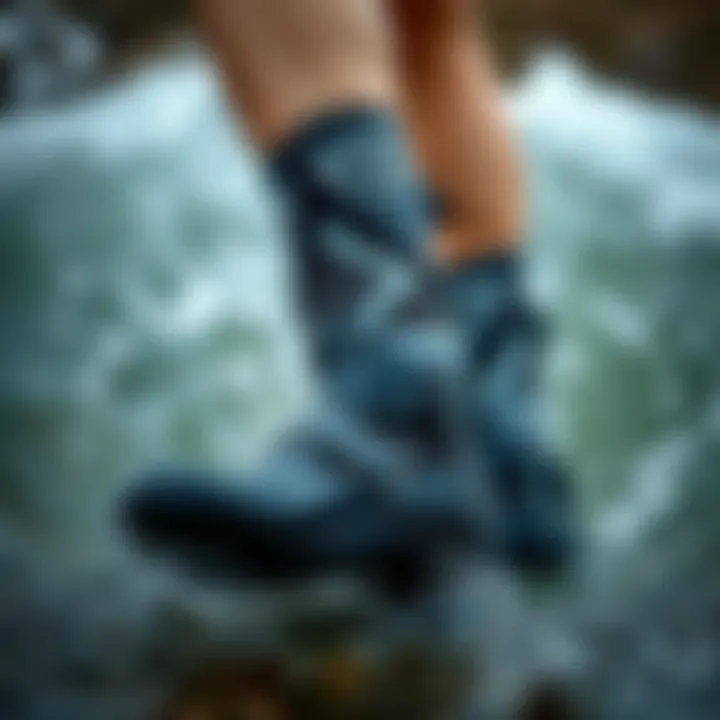 Solite booties in a natural watersport environment