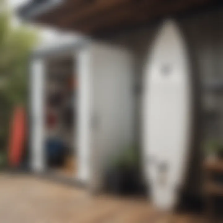 Weather-resistant surfboard storage solution