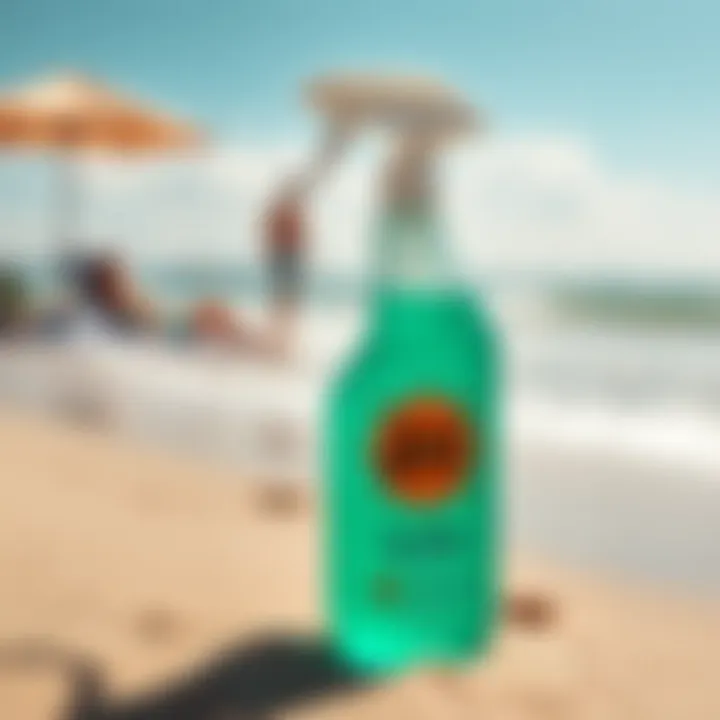 Sun Bum Sea Spray: Essential for Beach Days Close-up of Sun Bum Sea Spray bottle on the beach