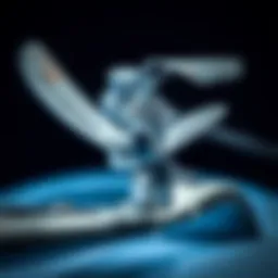 Detailed view of surf foil components