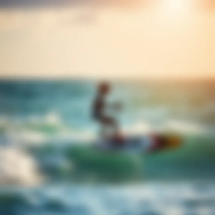 Experience of Surf Foiling Surfer gliding effortlessly on water with surf foil