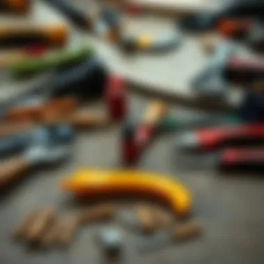Tools for Surfboard Repair Essential tools for surfboard repair laid out