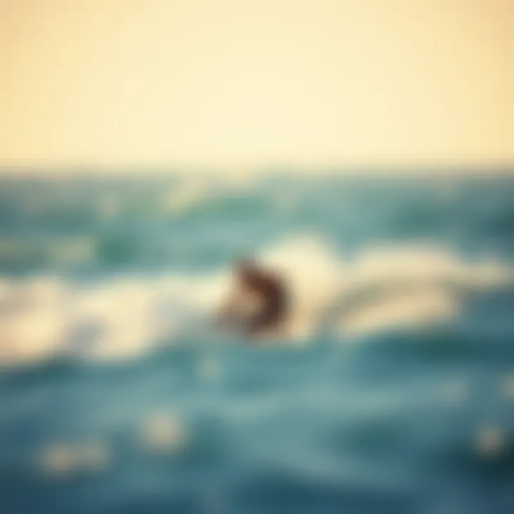 Surfer riding a wave powered by wind