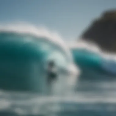 A peaceful moment of mindfulness while surfing