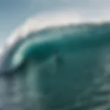 A skilled surfer executing a maneuver on a vibrant wave