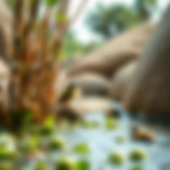 Diverse wildlife thriving in a billabong ecosystem