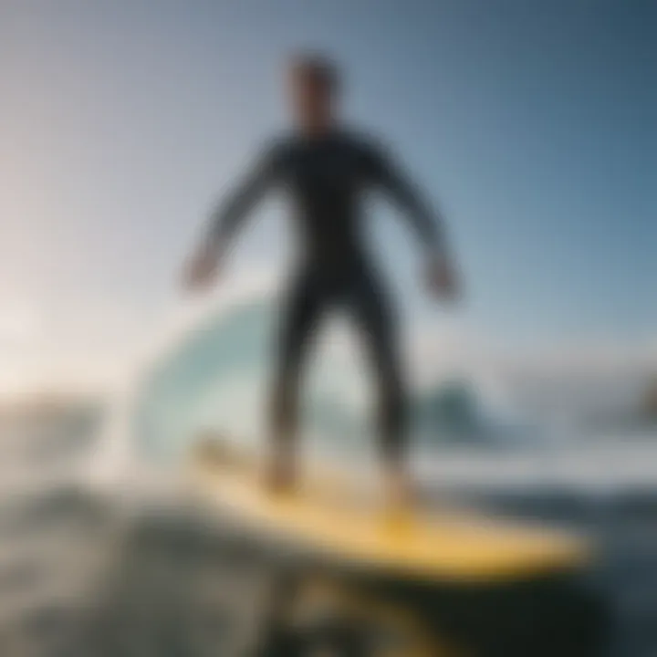 Visual representation of ergonomic considerations in surfboard training