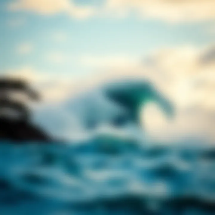 A serene landscape juxtaposed with The Great Wave, highlighting nature's duality and human creativity