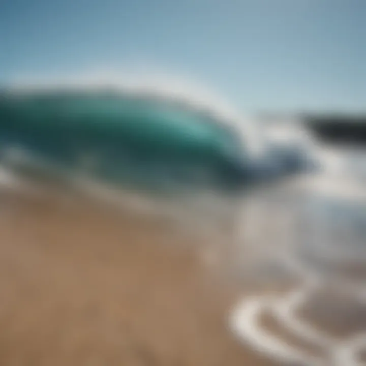 Gentle ocean waves lapping at a serene beach