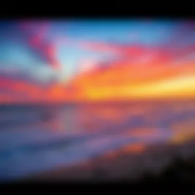 A vibrant sunset over Huntington Beach