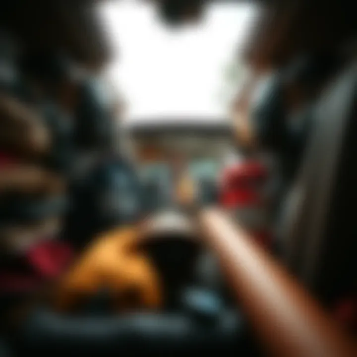 Loading Gear into the Camper Van Surfer loading gear into a camper van