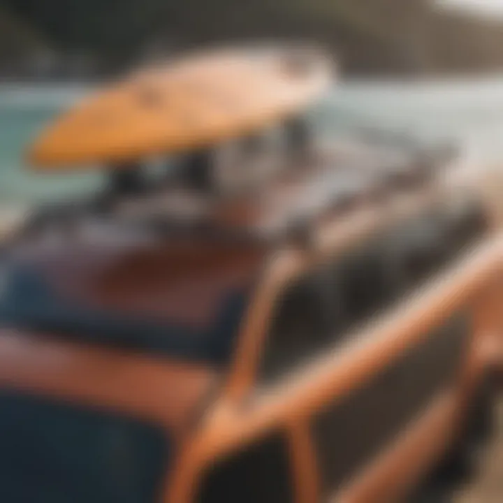 Different types of roof racks for surfboards