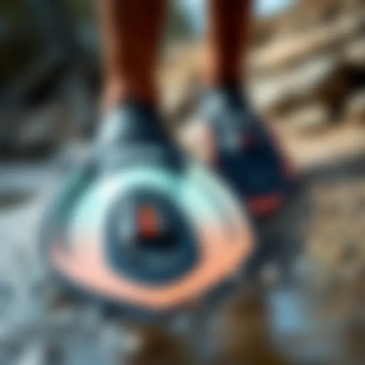 Detailed Features of TYR Flex Fins Close-up of TYR Flex Fins design and features