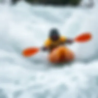 Kayakers in Backwash Areas Kayakers maneuvering in backwash areas