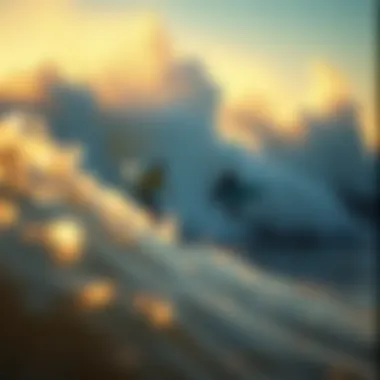 Surfers Tackling Backwash Conditions Surfers navigating through backwash conditions