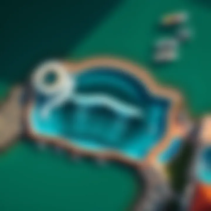 Aerial view of a state-of-the-art wave pool showcasing its size and design.