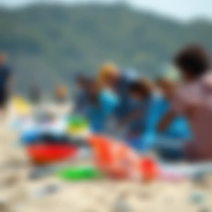 Community Engagement in Marine Protection A community beach cleanup event in progress