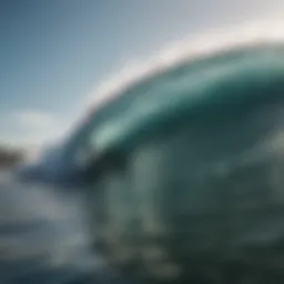 A surfer riding a powerful wave in Nicaragua