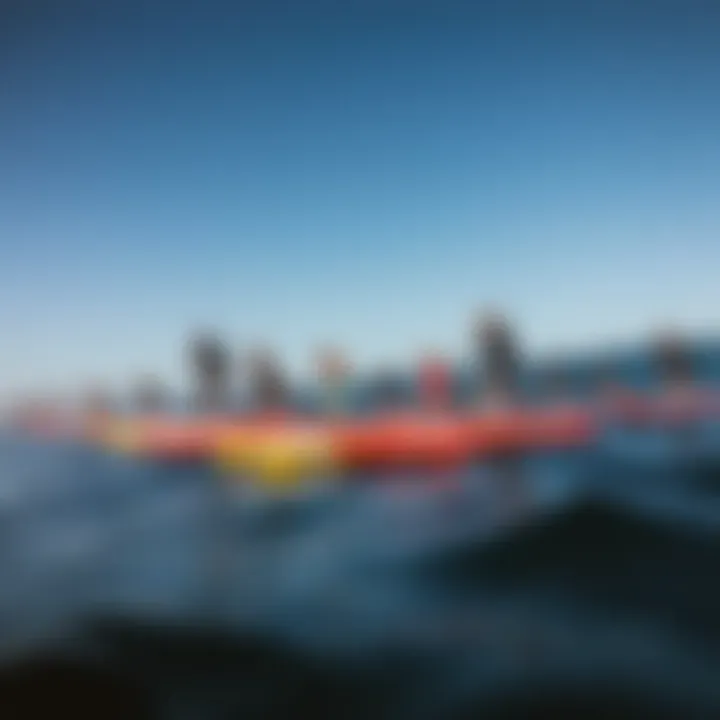 Visual representation of various SUP sizes