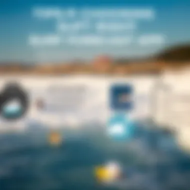 An infographic illustrating key tips for selecting a surf forecast app tailored to user needs
