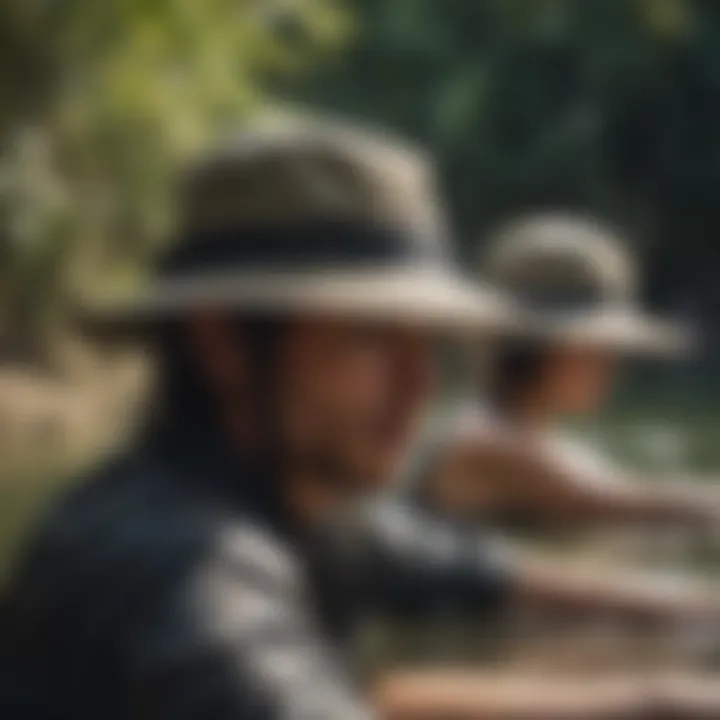 A group enjoying water sports while wearing Billabong Boonie Hats