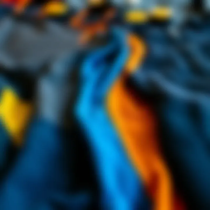 Wetsuit materials laid out for comparison