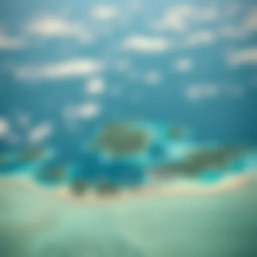 Aerial view of the islands of French Polynesia