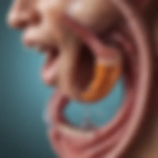 Illustration depicting the balance organs in the inner ear