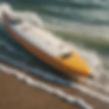 Material composition of the skipper surfboard displayed.